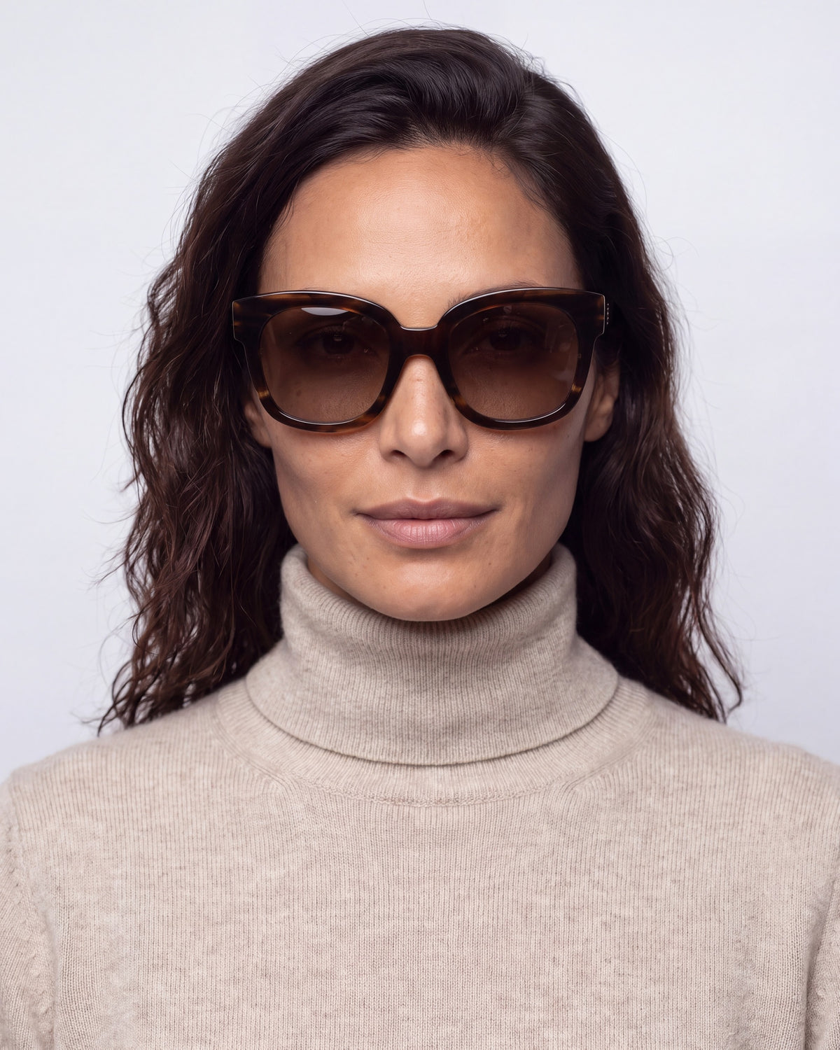 Chloe Dark Brown Sunglasses, worn