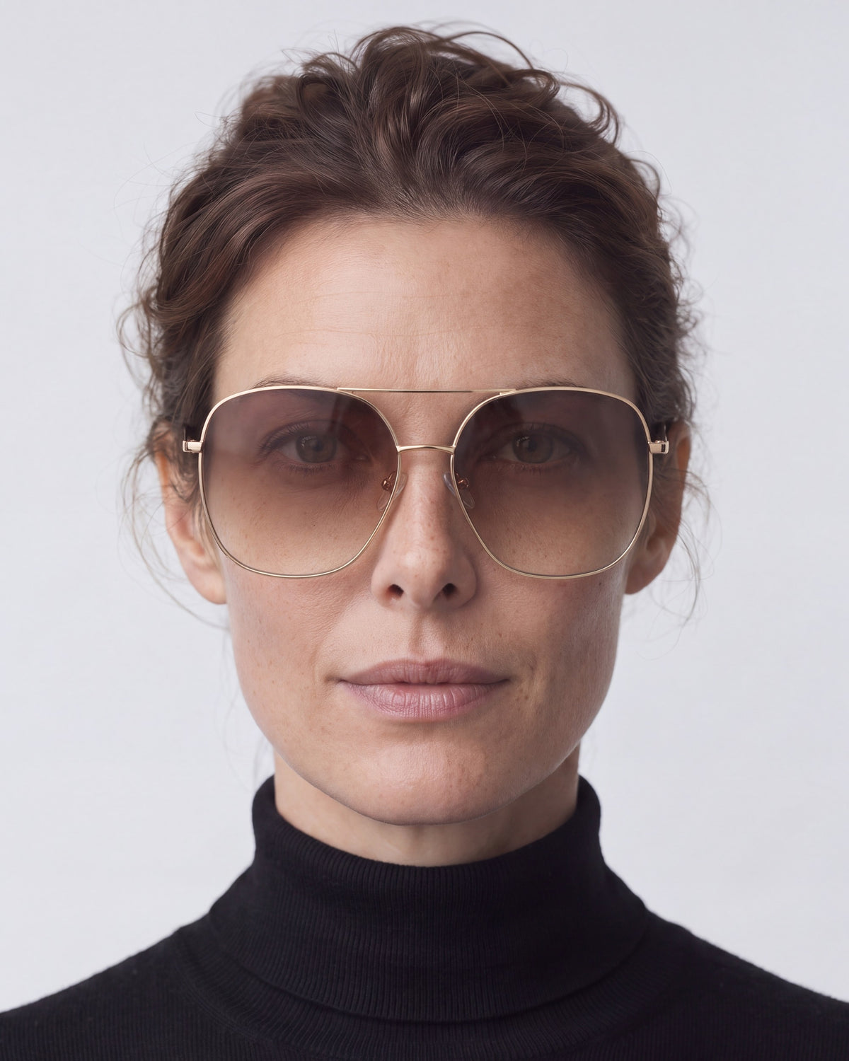 Ella Gold Sunglasses, worn