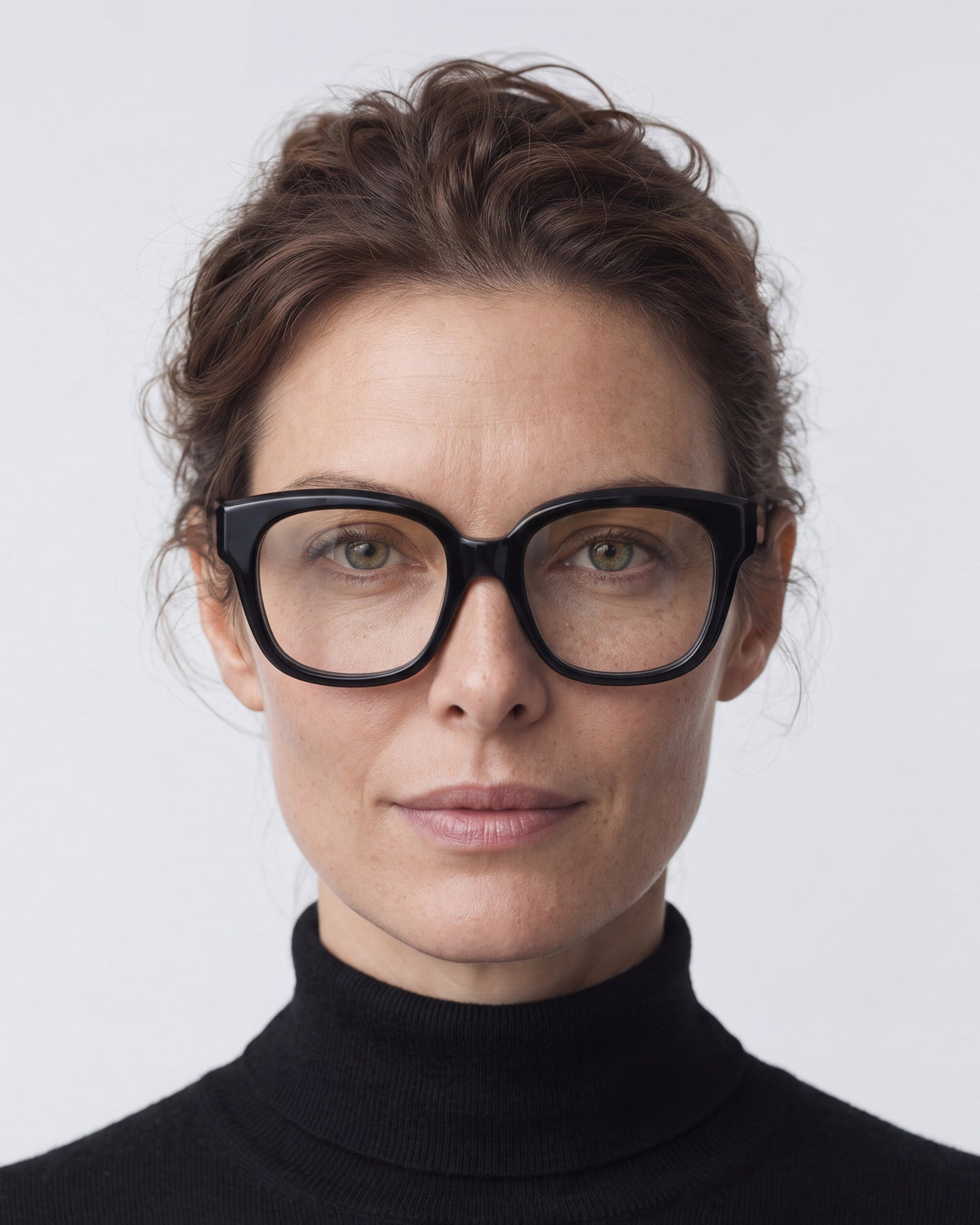Chloe in black, worn, Dawn lenses
