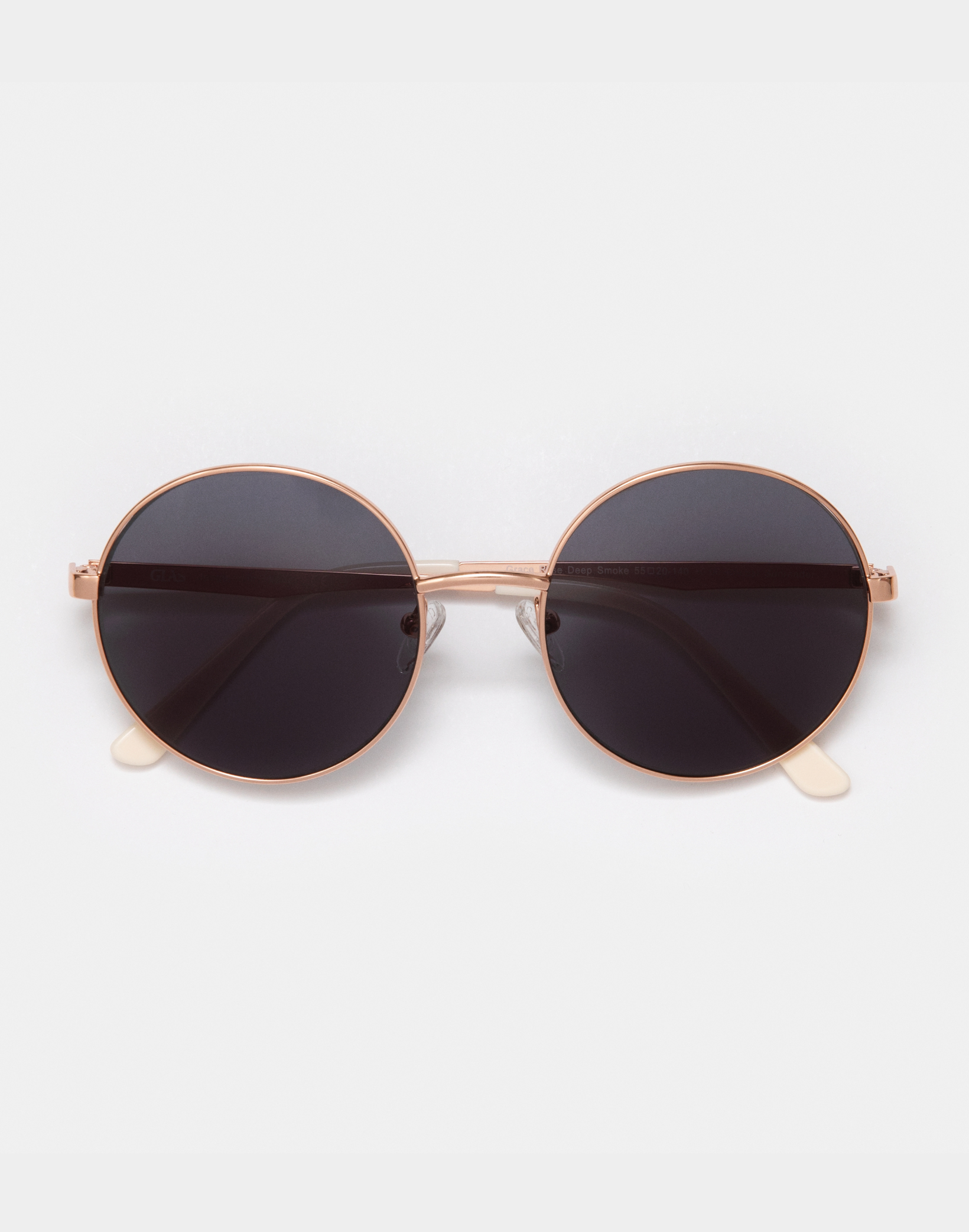 Grace Rose Gold Deep Smoke Sunglasses