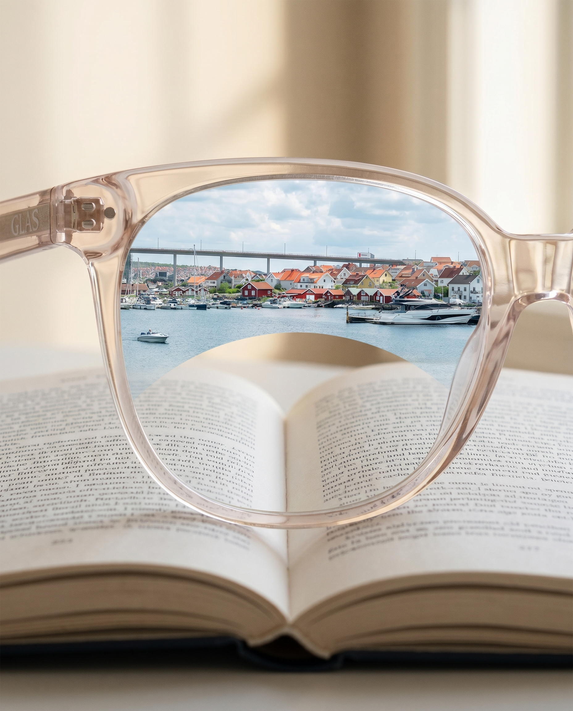 Progressive readers — clear at distance, reading strength below